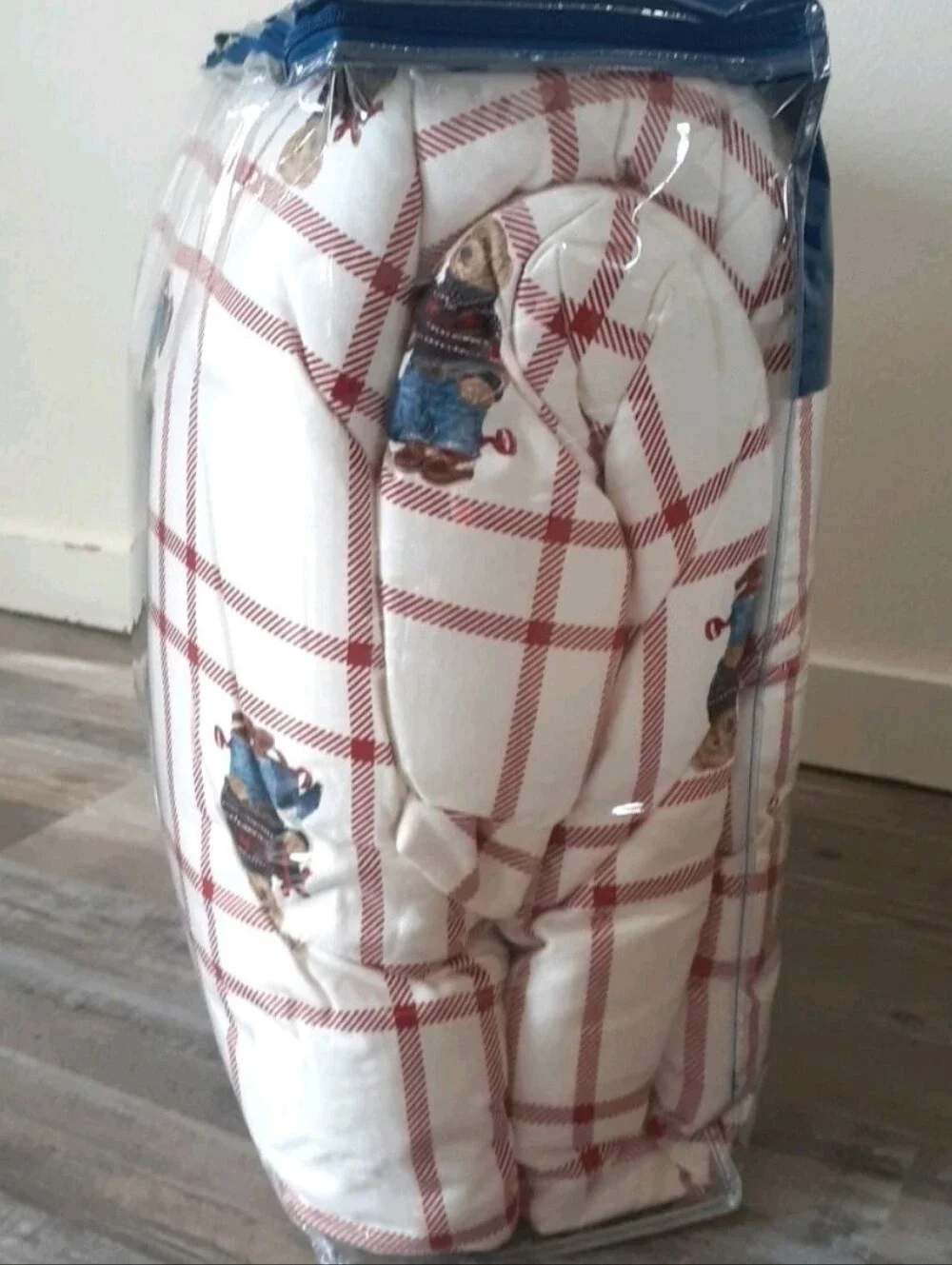 Polo Ralph Lauren Holiday Bear Collection Twin Comforter Set 1 Pillow Sham Rare